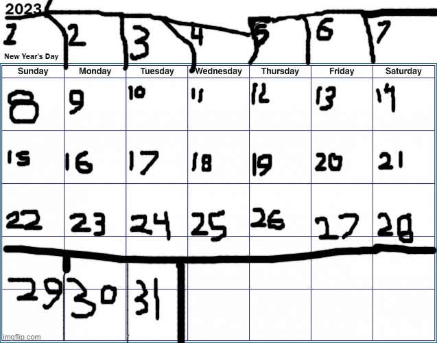 January 2023 Calendar Future Imgflip