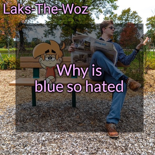 LS mark template | Why is blue so hated | image tagged in ls mark template | made w/ Imgflip meme maker