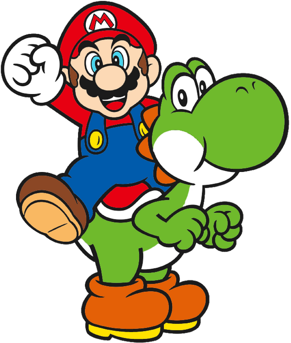 Mario ridng Yoshi Blank Meme Template