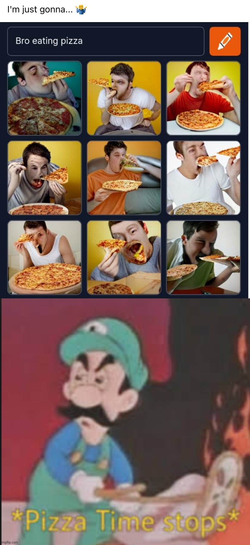 image tagged in pizza time stops | made w/ Imgflip meme maker