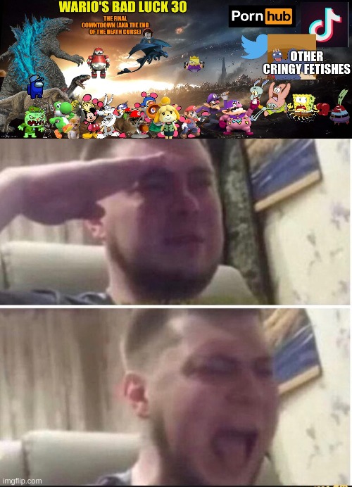 Wario's Bad Luck had finally ended. So long... | image tagged in memes,funny,crying salute,warios bad luck,finale,stop reading the tags | made w/ Imgflip meme maker