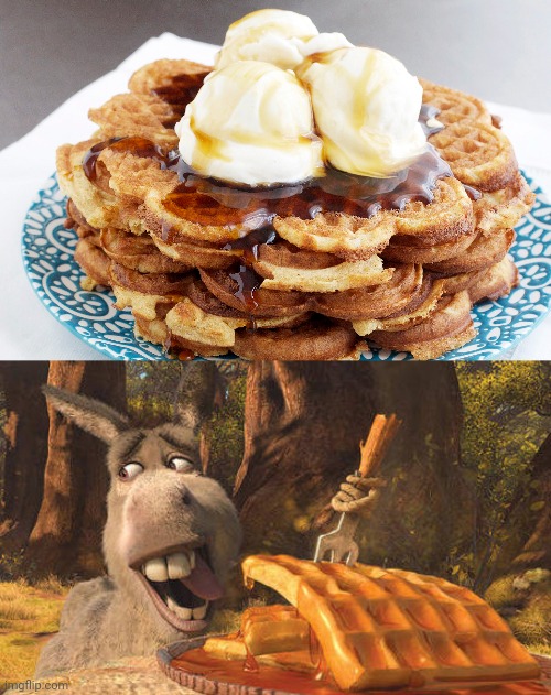 Waffles ice cream | image tagged in waffles,desserts,dessert,ice cream,memes,meme | made w/ Imgflip meme maker