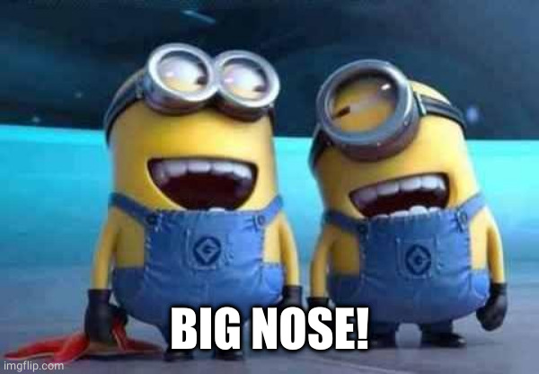 minions | BIG NOSE! | image tagged in minions | made w/ Imgflip meme maker