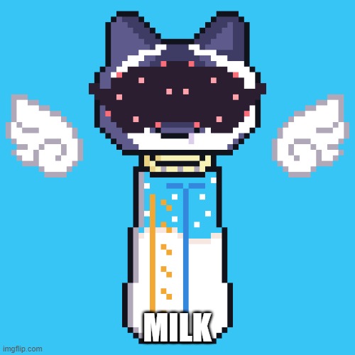 Cool Milk Cat #14 | MILK | image tagged in cool milk cat 14 | made w/ Imgflip meme maker