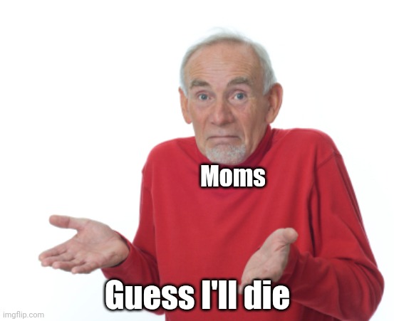 Guess I'll die  | Moms Guess I'll die | image tagged in guess i'll die | made w/ Imgflip meme maker