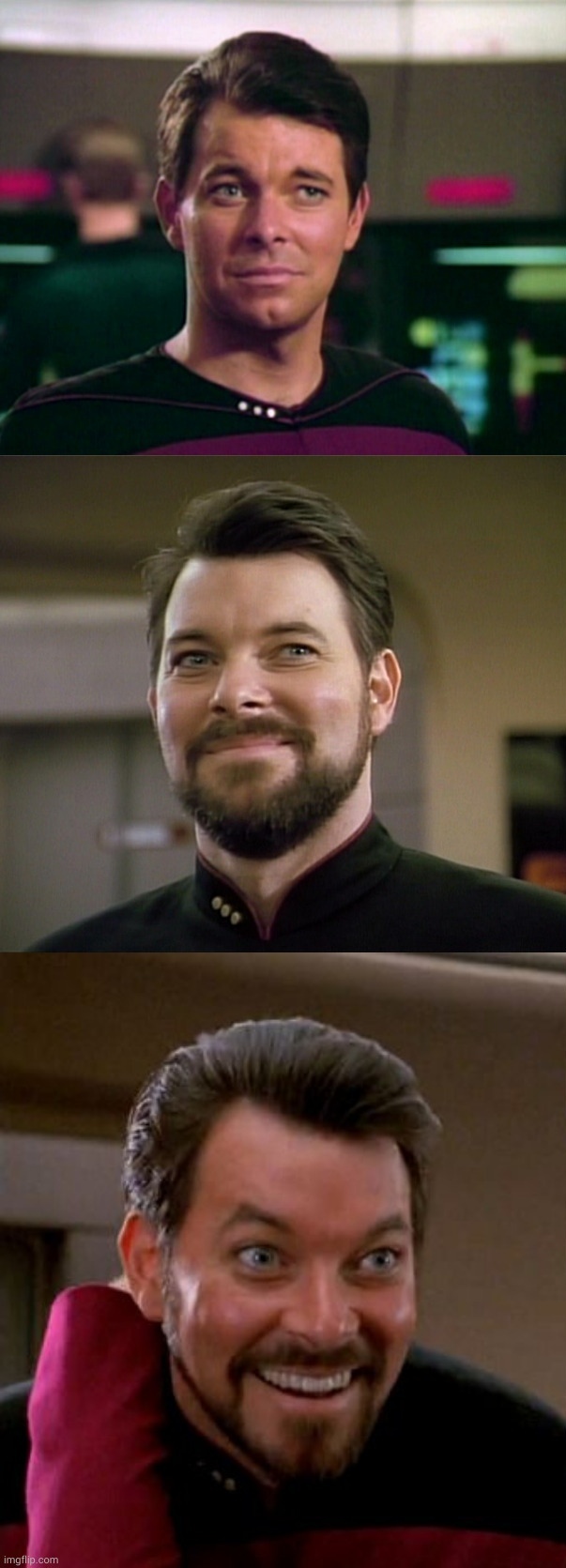 McMahon meme but it's Riker from TNG Blank Meme Template