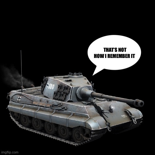Tiger 2 h | THAT’S NOT HOW I REMEMBER IT | image tagged in tiger 2 h | made w/ Imgflip meme maker