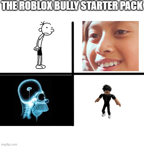 Blank Starter Pack | THE ROBLOX BULLY STARTER PACK | image tagged in memes,blank starter pack | made w/ Imgflip meme maker