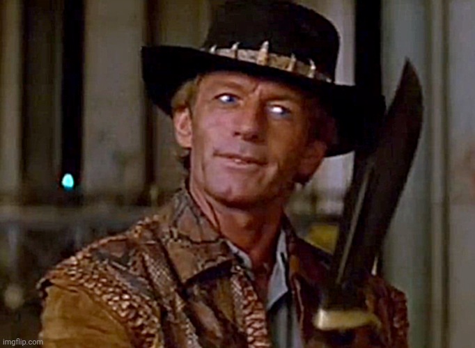 Crocodile Dundee Knife | image tagged in crocodile dundee knife | made w/ Imgflip meme maker