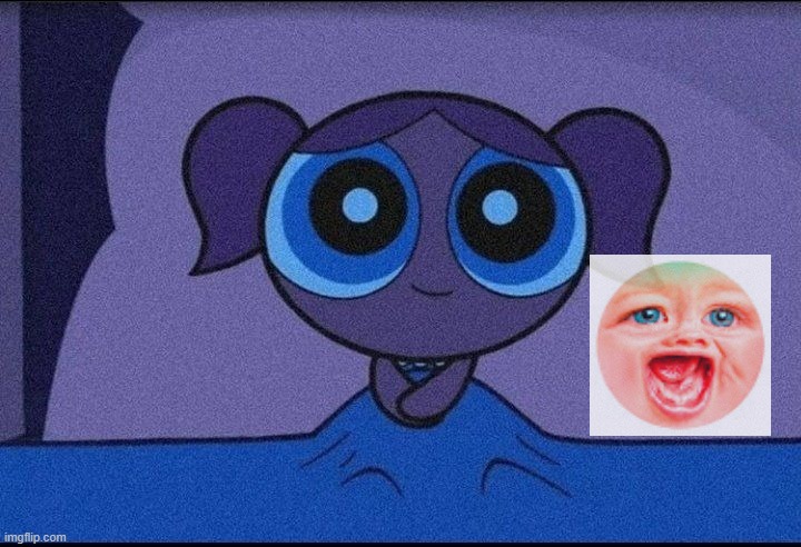 bubbles ppg and mr dweller sleep(this is cringe cuz this stream is called cringe) | image tagged in bubbles waiting | made w/ Imgflip meme maker