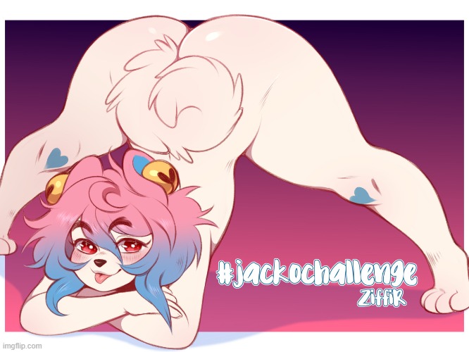 Jack-O pose (By ziffir) | image tagged in furry,femboy,cute,dat ass,thicc,jack-o pose | made w/ Imgflip meme maker