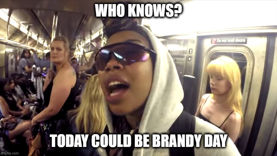 WHO KNOWS? TODAY COULD BE BRANDY DAY | made w/ Imgflip meme maker