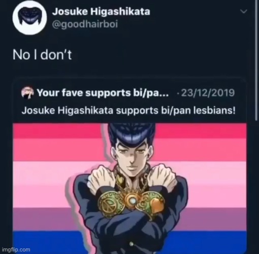 Based josuke | made w/ Imgflip meme maker