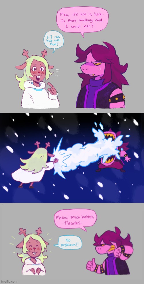 day 28 of posting deltarune comics | image tagged in honestly this should be marked as a canon ship | made w/ Imgflip meme maker
