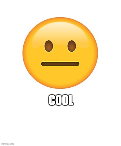 Straight Face | COOL | image tagged in straight face | made w/ Imgflip meme maker
