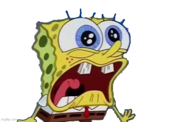 Spongebob Screaming and Crying PNG | image tagged in spongebob screaming and crying png | made w/ Imgflip meme maker