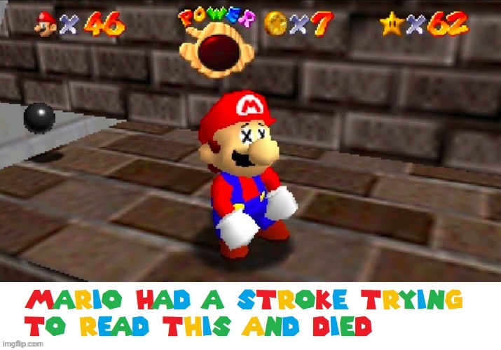 MARIO STROKE | image tagged in mario stroke | made w/ Imgflip meme maker