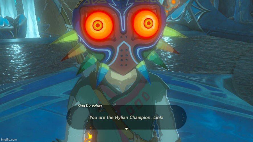 image tagged in majora's mask,the legend of zelda breath of the wild | made w/ Imgflip meme maker