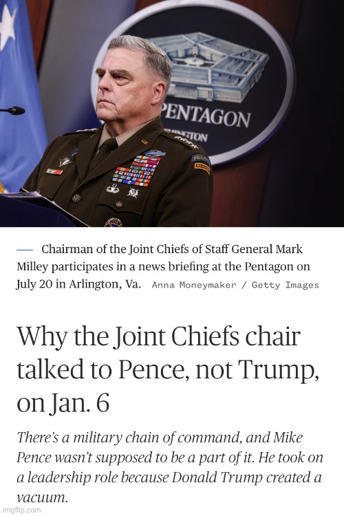 Mike Pence on Jan. 6 chain of command Blank Meme Template