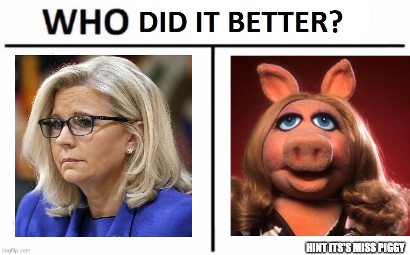 Who Did It Better? | HINT ITS'S MISS PIGGY | image tagged in who did it better | made w/ Imgflip meme maker