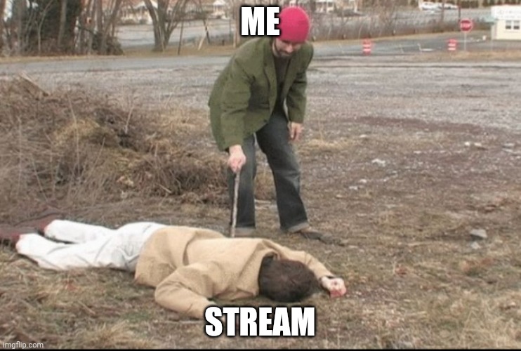 you dead ? | ME; STREAM | image tagged in you dead | made w/ Imgflip meme maker