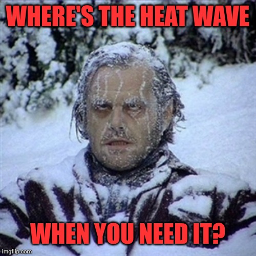 Frozen Guy | WHERE'S THE HEAT WAVE WHEN YOU NEED IT? | image tagged in frozen guy | made w/ Imgflip meme maker
