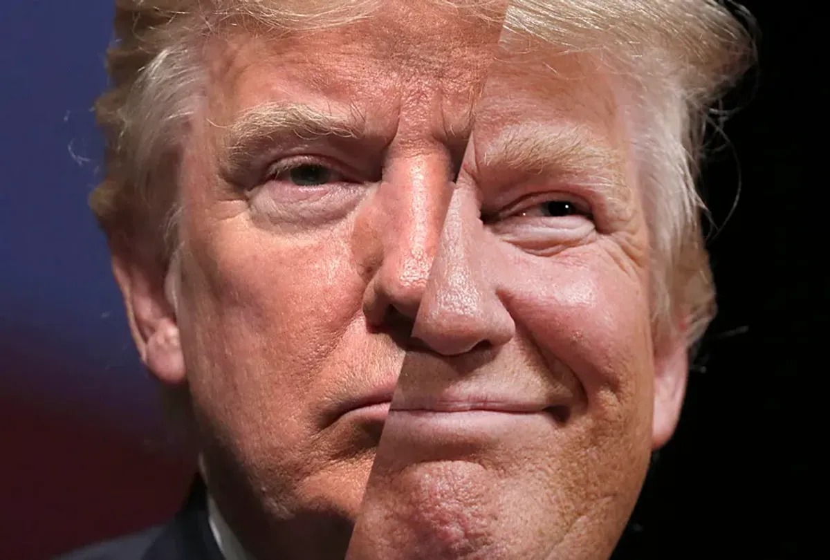 High Quality Two-faced trump Blank Meme Template