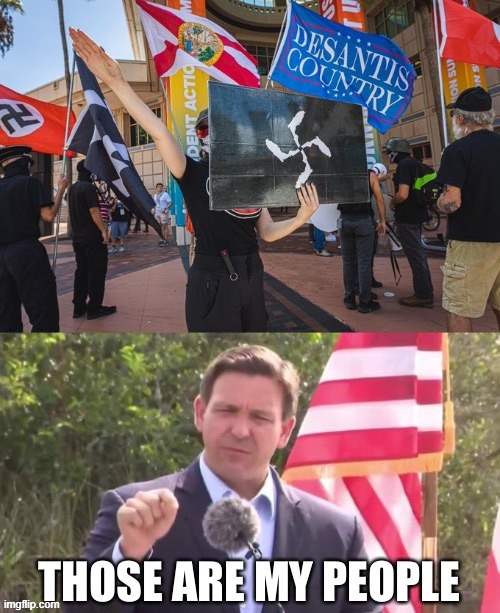 Credit goes to Octavia | image tagged in florida governer ron desantis,ron desantis,nazi | made w/ Imgflip meme maker