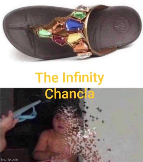 The Infinity Slipper | ... | image tagged in avengers infinity war,thanos infinity stones,infinity gauntlet,flip flops,slippers,memes | made w/ Imgflip meme maker