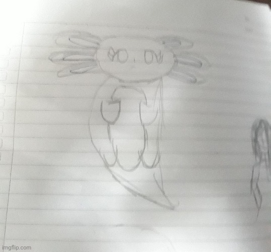 Not mine drawing but i just found this drawing on hallway | image tagged in axolotl,drawing | made w/ Imgflip meme maker