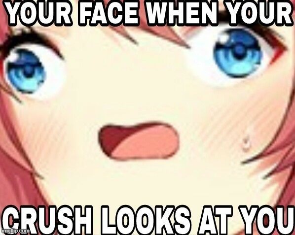 image tagged in ddlc,crush,look | made w/ Imgflip meme maker
