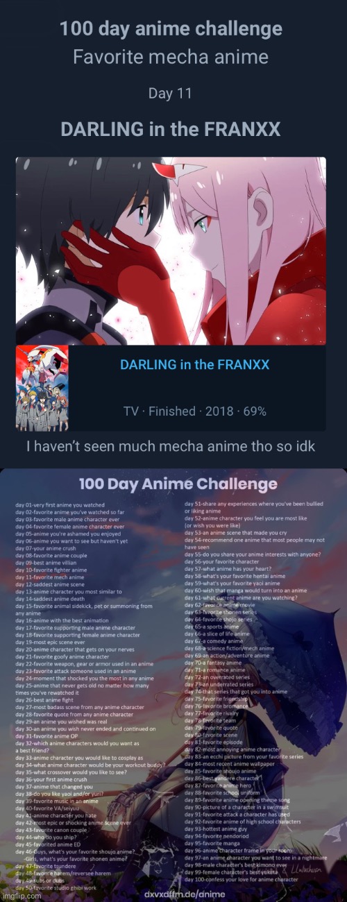 Watch don’treadme be like “YOOOOOO, MY MAN” | image tagged in 100 day anime challenge | made w/ Imgflip meme maker