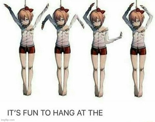 image tagged in ymca,ddlc | made w/ Imgflip meme maker
