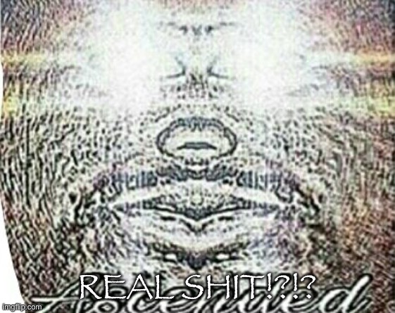 Real Shit Ascended | REAL SHIT!?!? | image tagged in real shit ascended | made w/ Imgflip meme maker