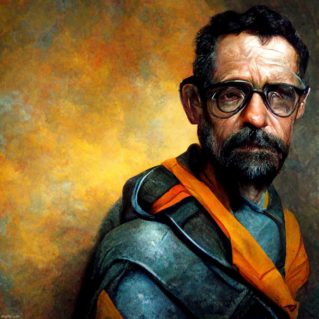 midjourney ai tried reimagined gordon freeman and its horrifying | made w/ Imgflip meme maker