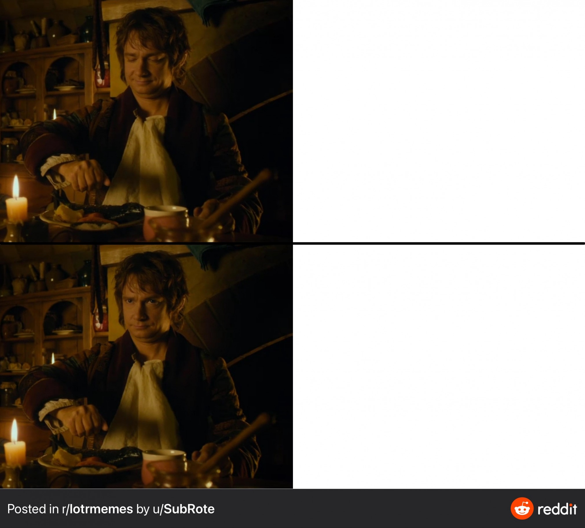Bilbo annoyed Blank Meme Template