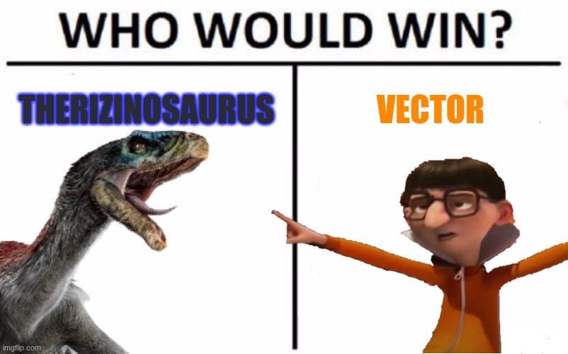 Dino vs Villain 1 (Who would Win) | THERIZINOSAURUS; VECTOR | image tagged in jurassic park,jurassic world,despicable me,vector,who would win,crossover | made w/ Imgflip meme maker