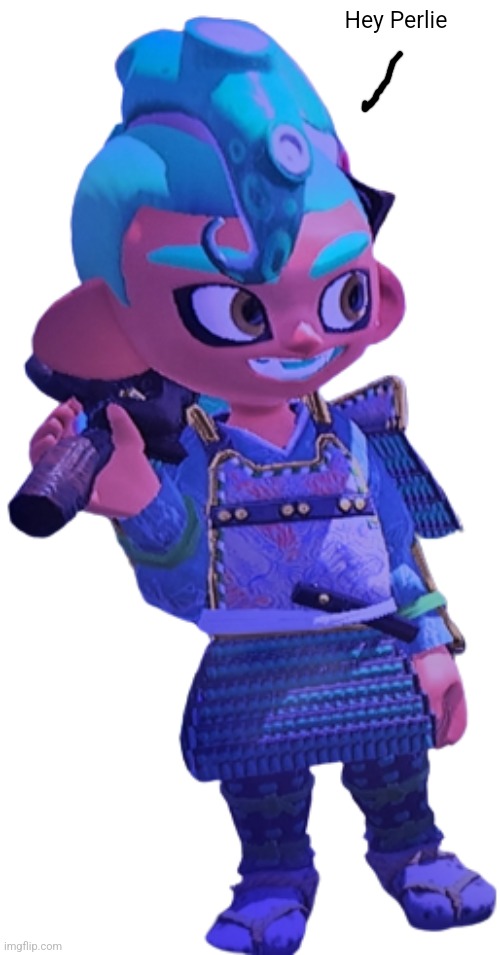 Hey Perlie | image tagged in true octo samurai | made w/ Imgflip meme maker