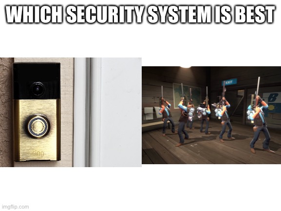 The right | WHICH SECURITY SYSTEM IS BEST | made w/ Imgflip meme maker