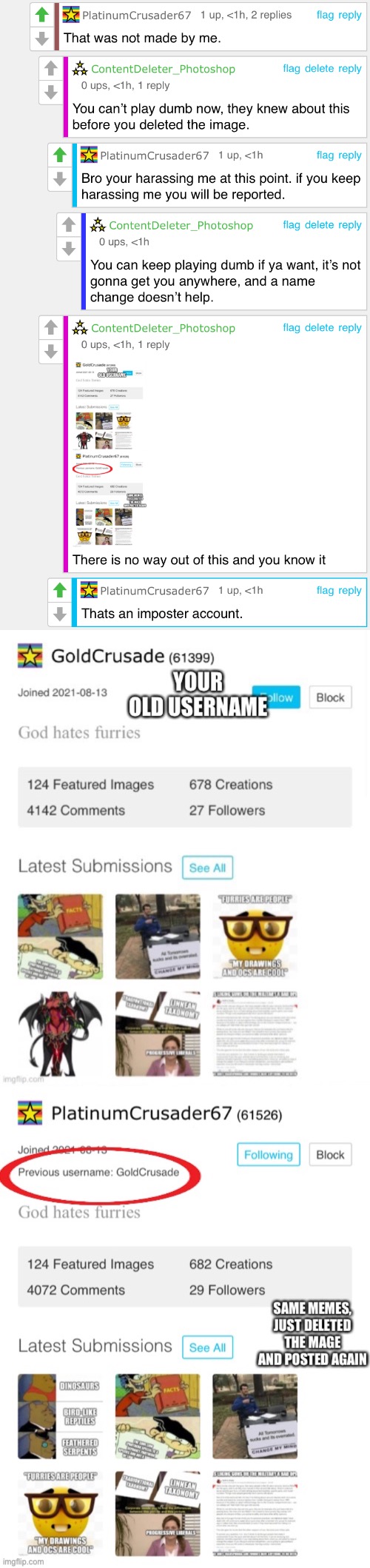 Not trying to bully you off imgflip, just correcting your lies | made w/ Imgflip meme maker