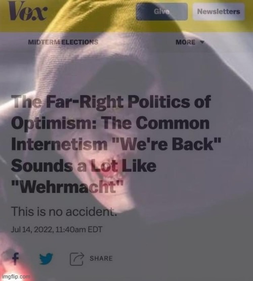 Vox really are scrapping the barrel here | image tagged in vox | made w/ Imgflip meme maker