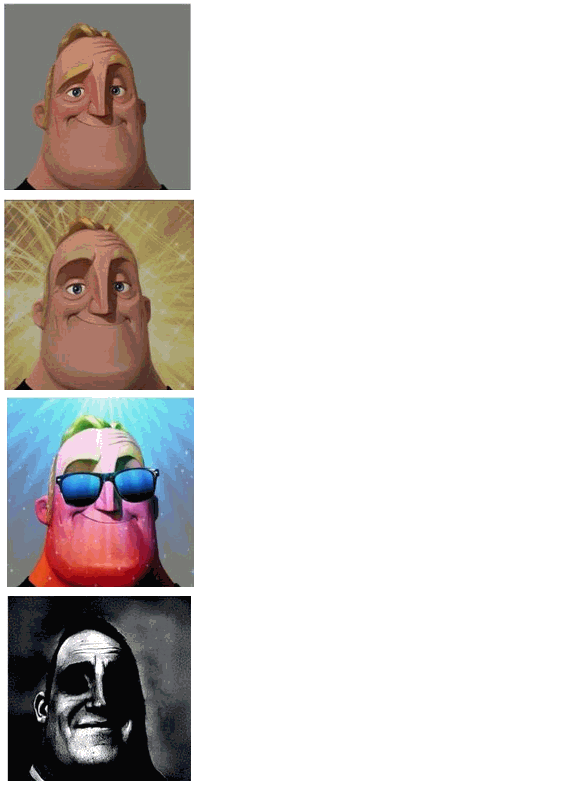 High Quality Mr. Incredible Canny, then suddenly uncanny Blank Meme Template