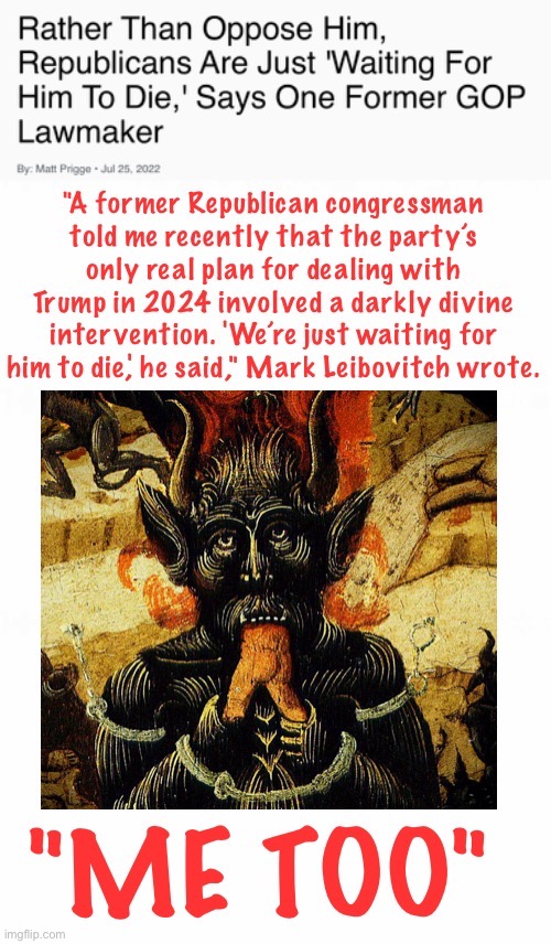 Satan Agrees | image tagged in conservative hypocrisy | made w/ Imgflip meme maker