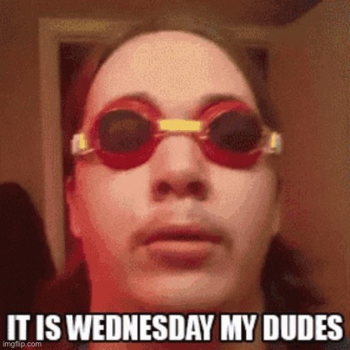 It Is Wednesday My Dudes | image tagged in it is wednesday my dudes | made w/ Imgflip meme maker