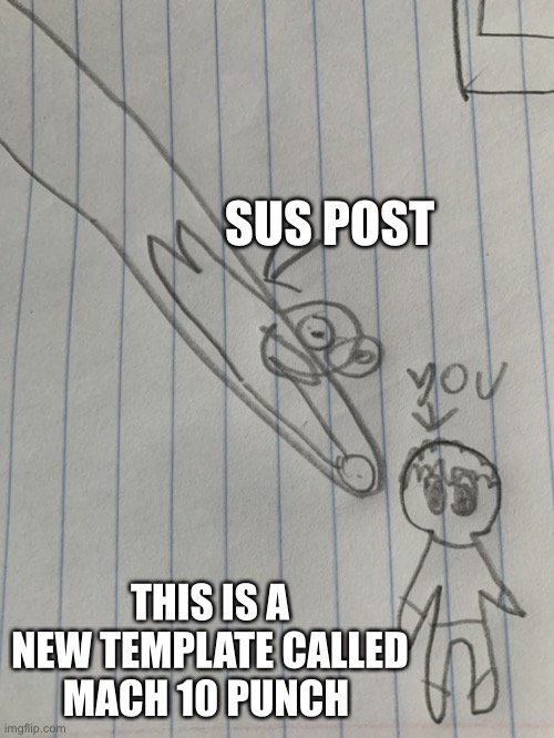 New template | SUS POST; THIS IS A NEW TEMPLATE CALLED MACH 10 PUNCH | image tagged in mach 10 punch | made w/ Imgflip meme maker