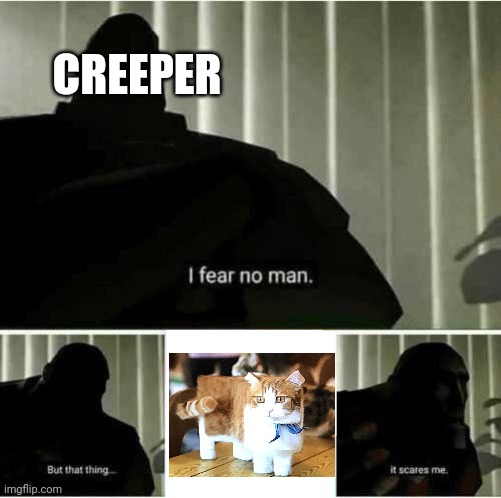 I fear no man | CREEPER | image tagged in i fear no man | made w/ Imgflip meme maker