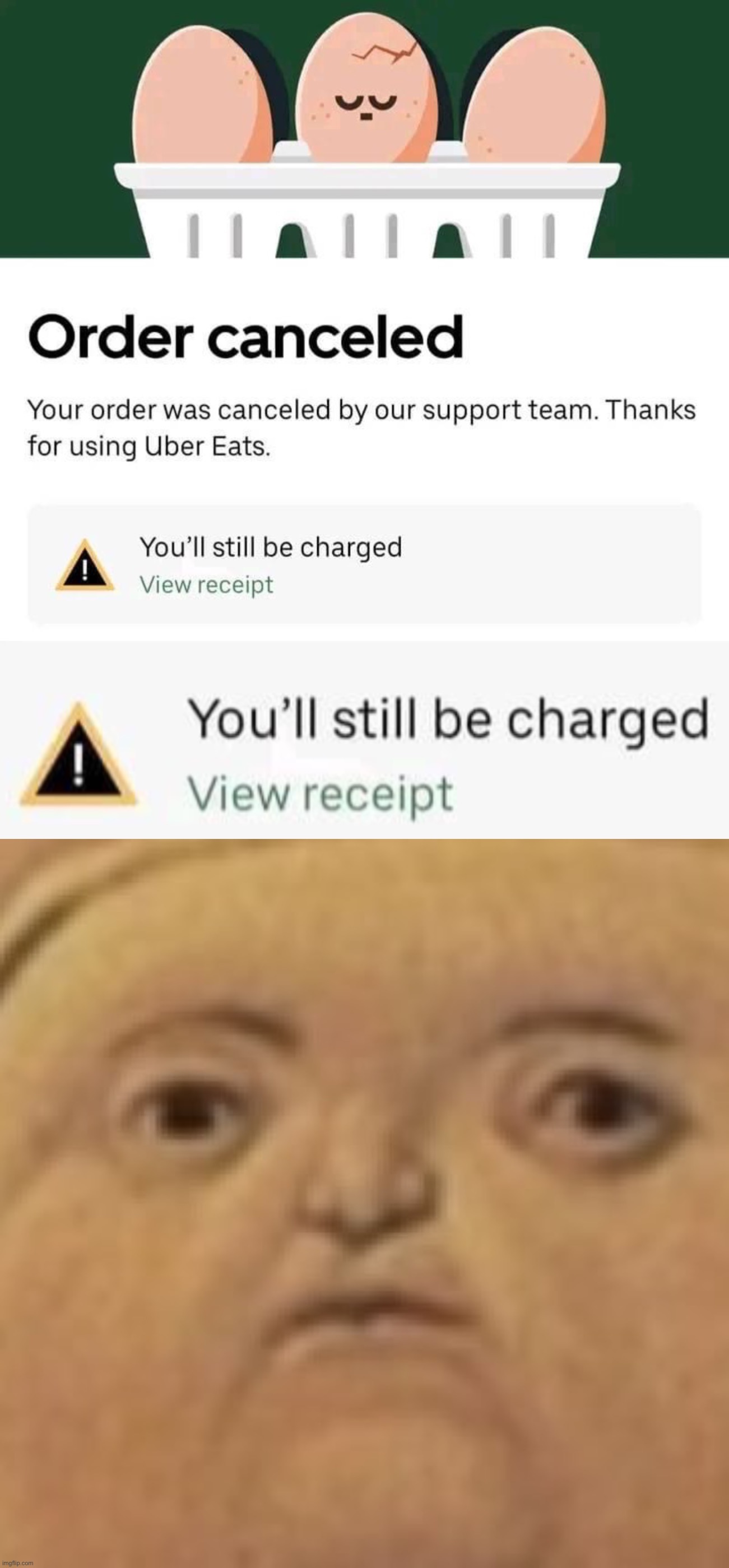 image tagged in uber eats fail,y tho | made w/ Imgflip meme maker