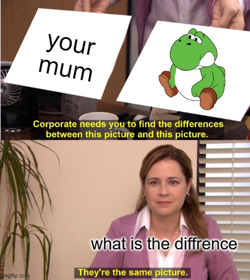 THEY ARE DEFF SAME PIC | your mum; what is the diffrence | image tagged in memes,they're the same picture | made w/ Imgflip meme maker