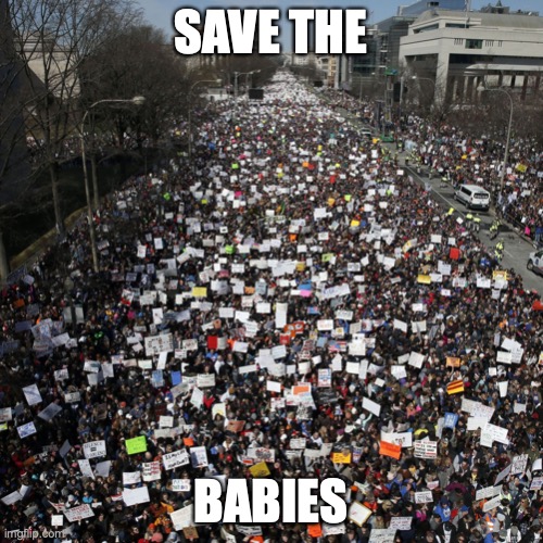 March for our lives | SAVE THE BABIES | image tagged in march for our lives | made w/ Imgflip meme maker