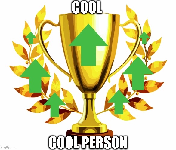 cool person award | COOL; COOL PERSON | image tagged in you win,cool | made w/ Imgflip meme maker